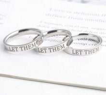 Load image into Gallery viewer, Let Them (1 x stainless steel ring)
