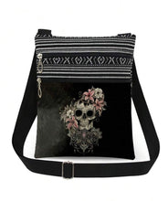 Load image into Gallery viewer, Skull and Flowers Crossbody Bag
