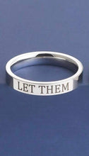 Load image into Gallery viewer, Let Them (1 x stainless steel ring)
