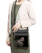 Load image into Gallery viewer, Skull and Flowers Crossbody Bag
