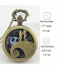 Load image into Gallery viewer, Jack and Sally Pocket Watch
