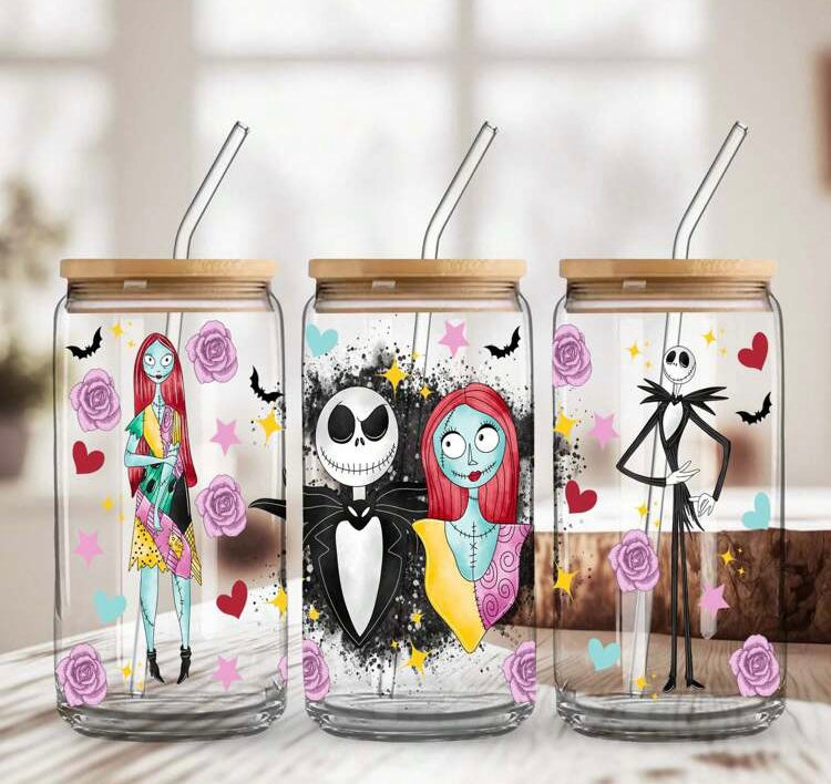 1 x Officially Licensed Jack and Sally glass