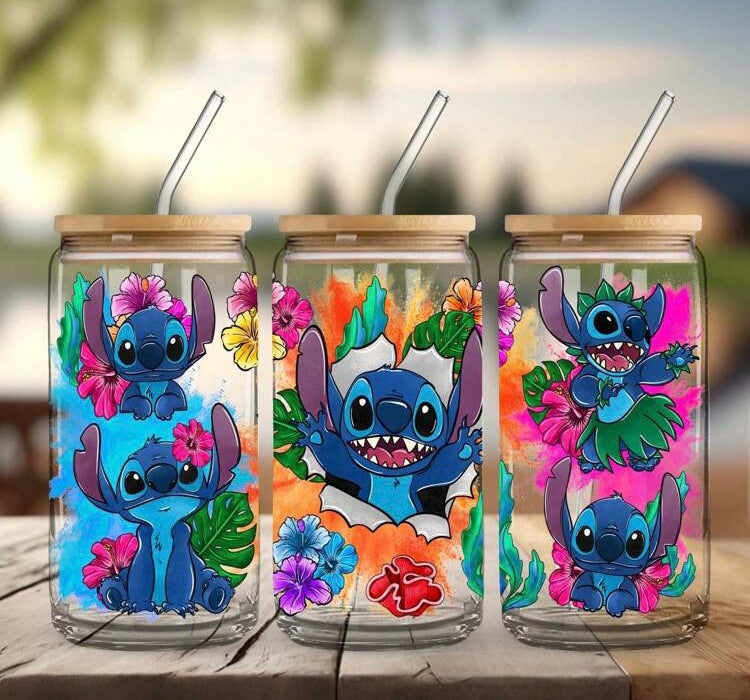 1 x Officially Licensed Stitch glass