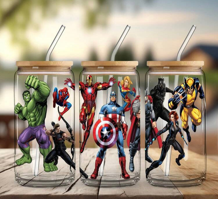 1 x Officially Licensed Avengers glass