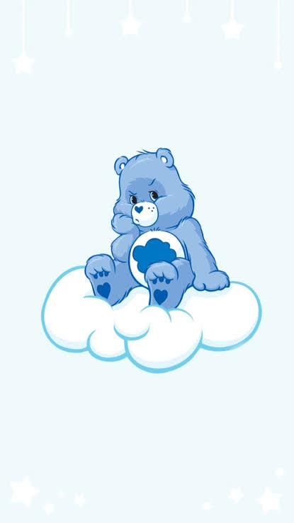 Care Bear Blue - print is blurry. See images